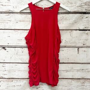 TORRID Red Ruched Side Razorback Sleeveless Top Size 2